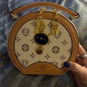 Tan and Cream Mini satchel